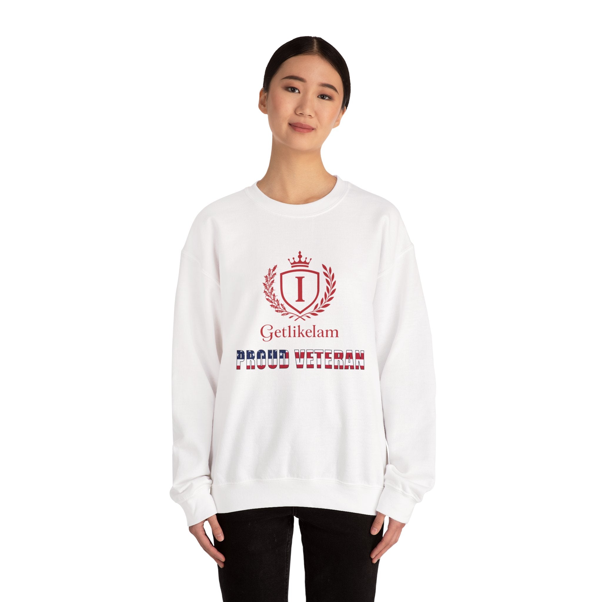 Unisex Crewneck Sweatshirt – Patriotic Military Tribute Sweatshirt for Veterans & USA Pride