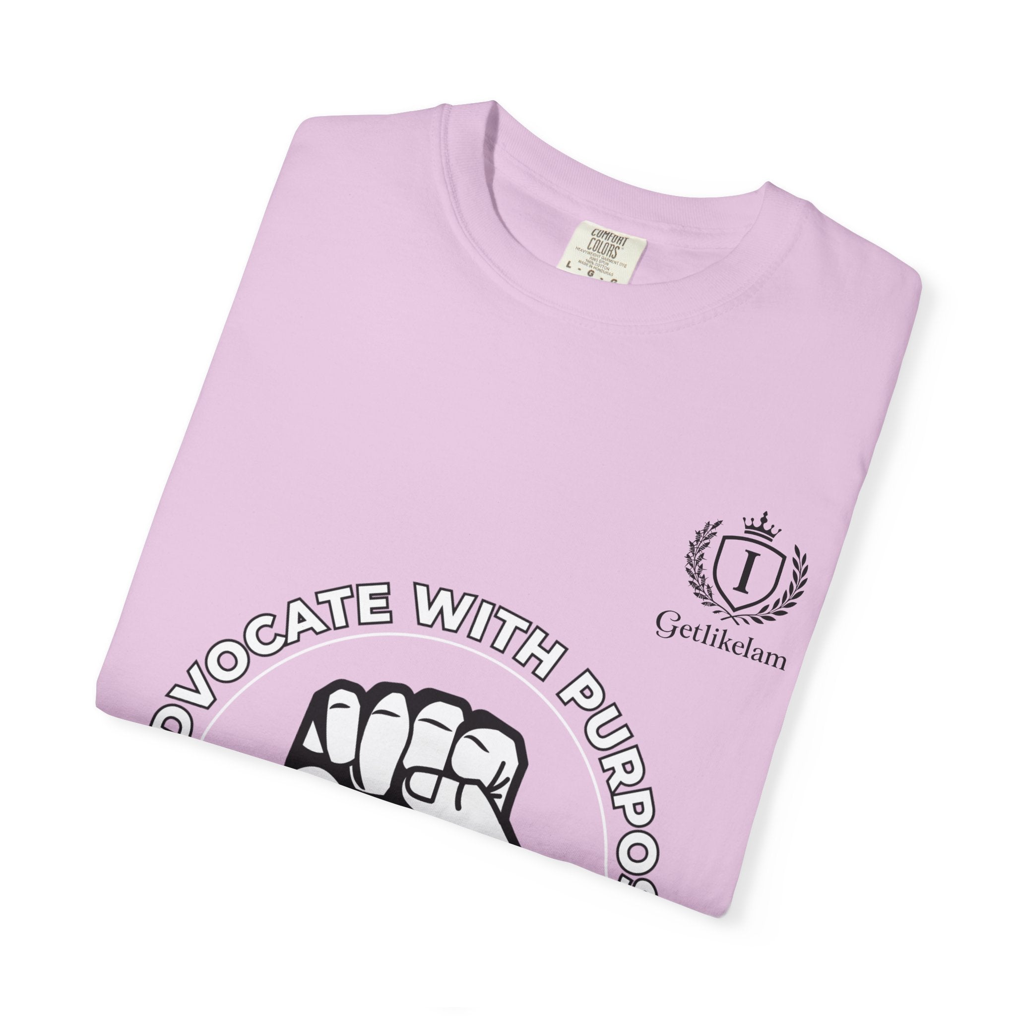 Advocate With Purpose T-Shirt — Raised Fist Social Justice Tee
