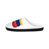 Men's Indoor Slippers — Soft Home Slides with 'Dios Bendiga Venezuela' Script