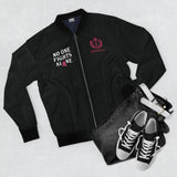 No One Fights Alone Bomber Jacket — Cancer Awareness Men's Jacket