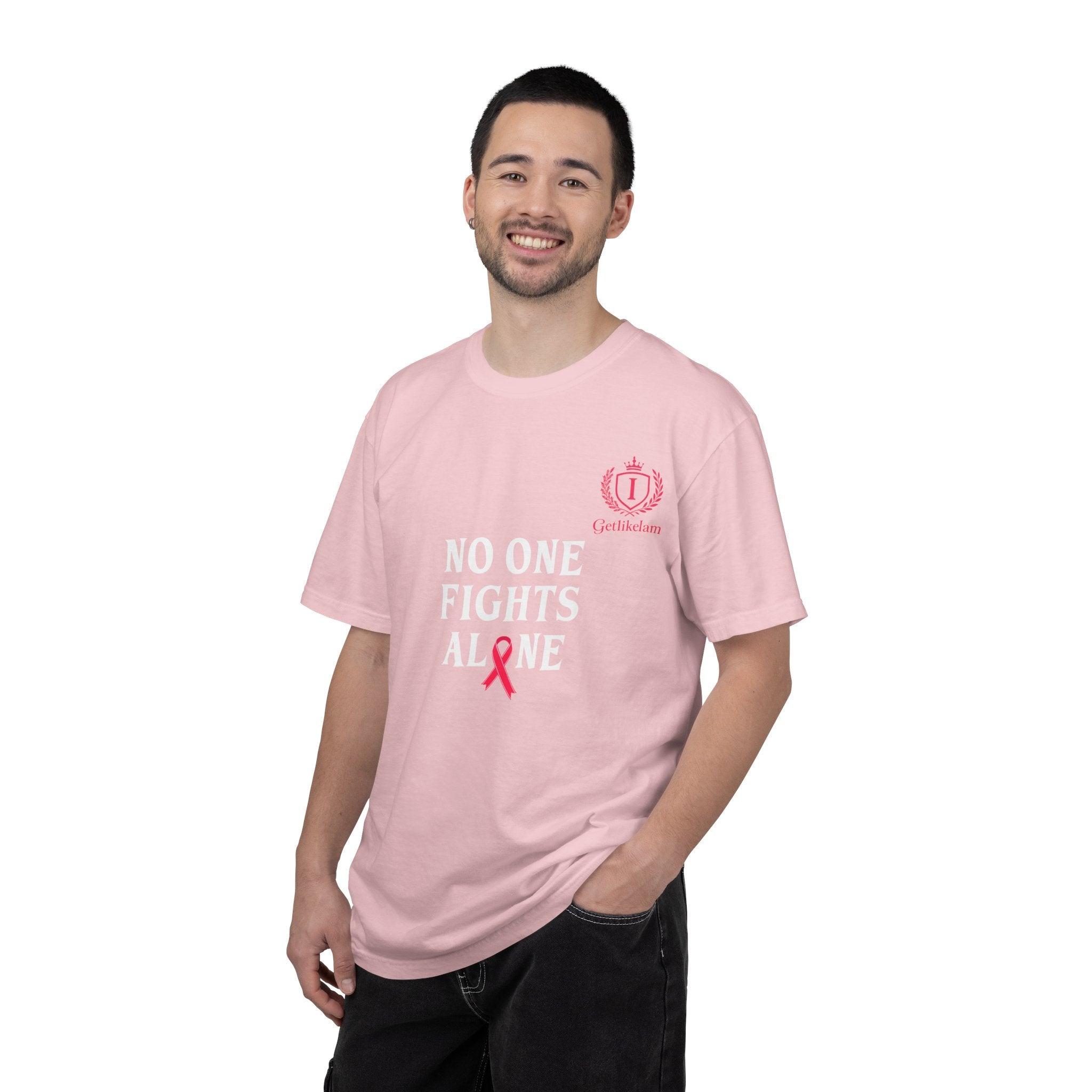 No One Fights Alone T-Shirt — Cancer Awareness Support Tee