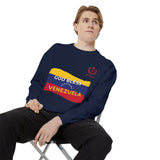God Bless Venezuela Sweatshirt — Venezuelan Flag Brushstroke Crewneck