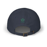 Redeemed Embroidered Dad Cap — White Baseball Hat with Green Script