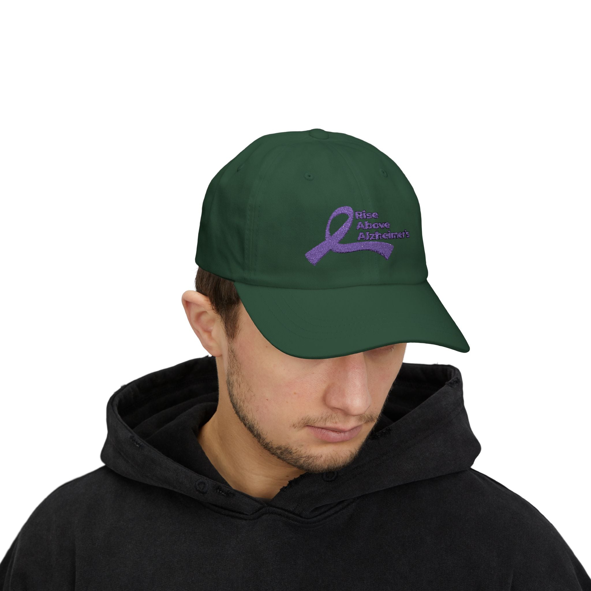 Dad Cap — Rise Above Alzheimer's Purple Ribbon Awareness Hat