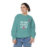 No One Fights Alone Sweatshirt — Cancer Awareness Crewneck