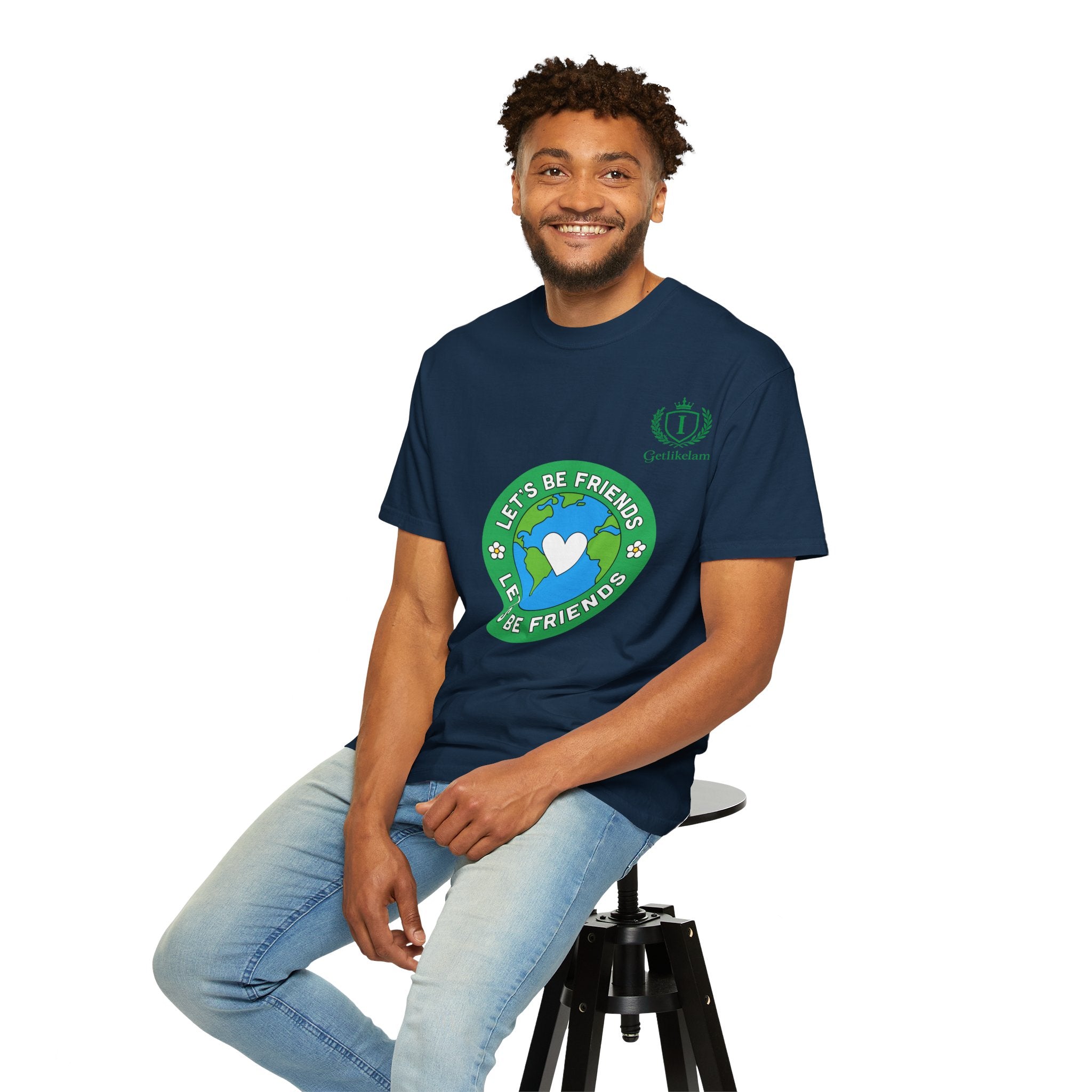 Let's Be Friends Earth Graphic T-Shirt