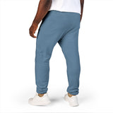 Cream 'Roosevelt' Vertical Logo Sweatpants — Cozy Garment-Dyed Fleece
