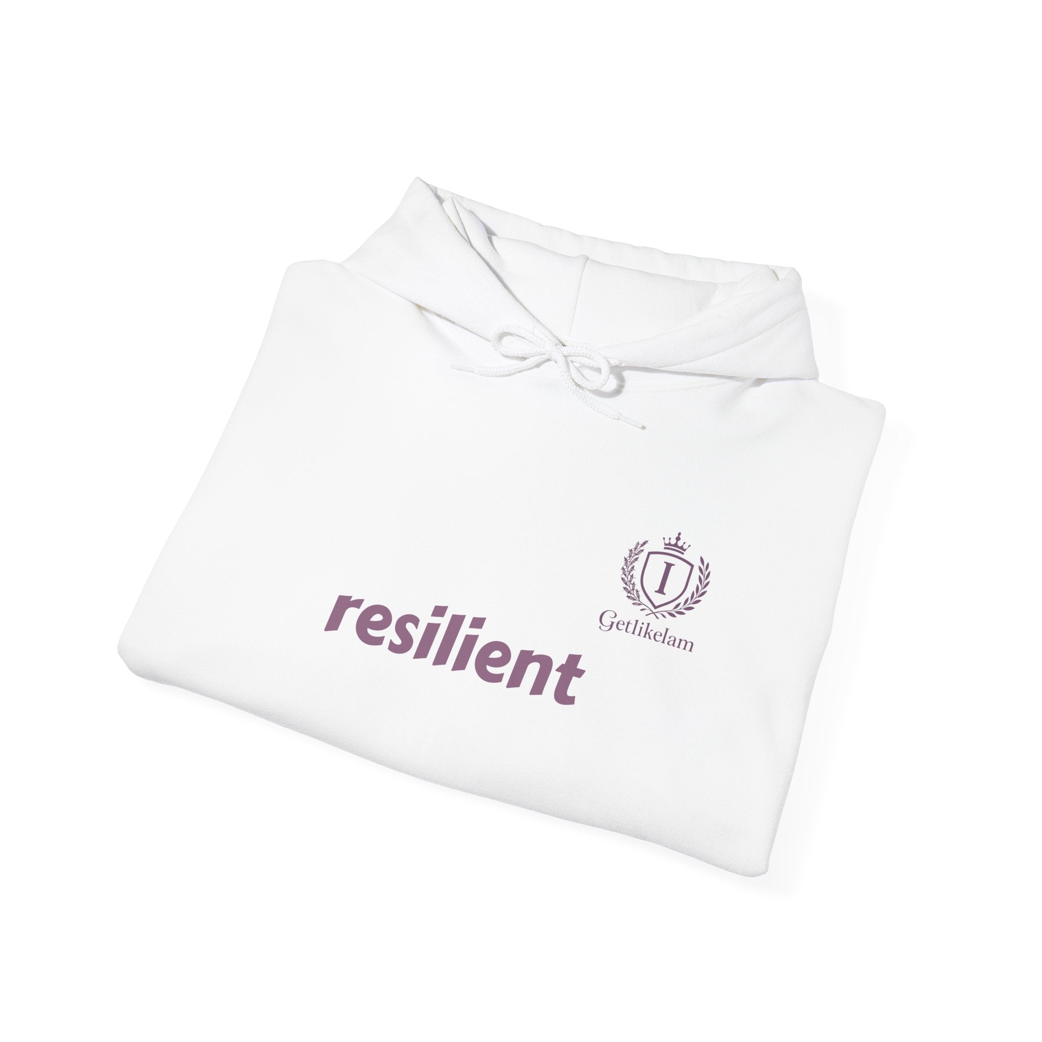 Hoodie — resilient Minimalist White Graphic Hoodie