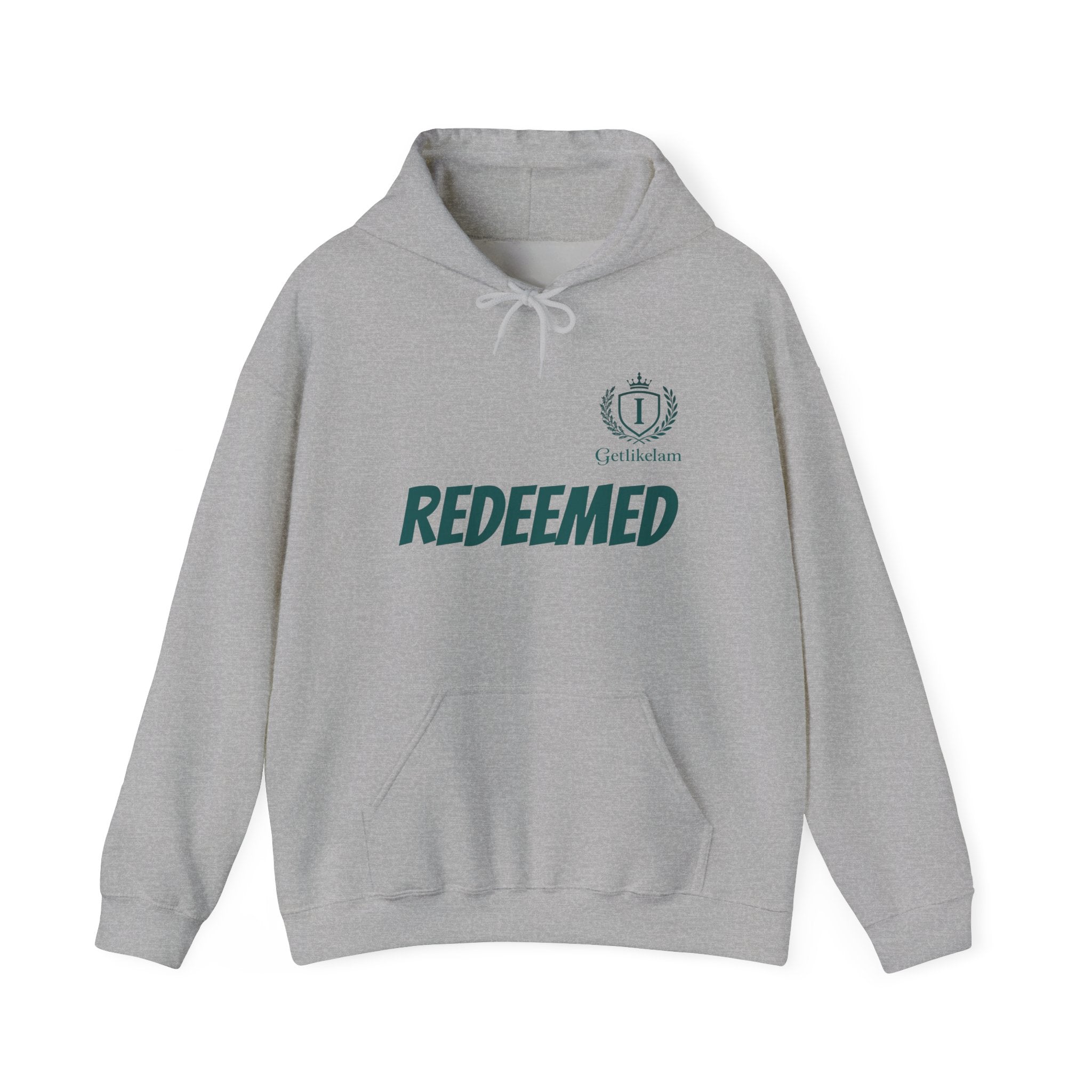 Redeemed Hoodie — Christian Faith Pullover with 'Redeemed' Script