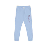 Ember Lotus Sweatpants — Garment-Dyed Fleece Joggers with ‘Namaste’ Vertical Print