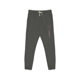 Ember Lotus Sweatpants — Garment-Dyed Fleece Joggers with ‘Namaste’ Vertical Print