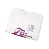 Rise Above Alzheimer's Crewneck Sweatshirt - Purple Ribbon Memory Awareness