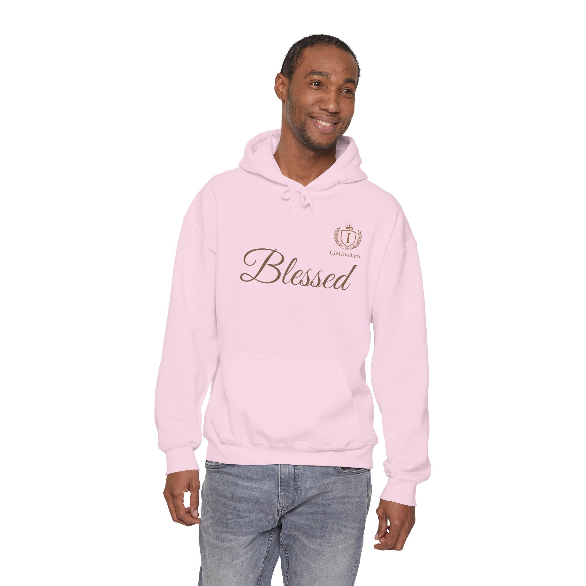 Blessed Script Hoodie — Minimal Faith Christian Sweatshirt