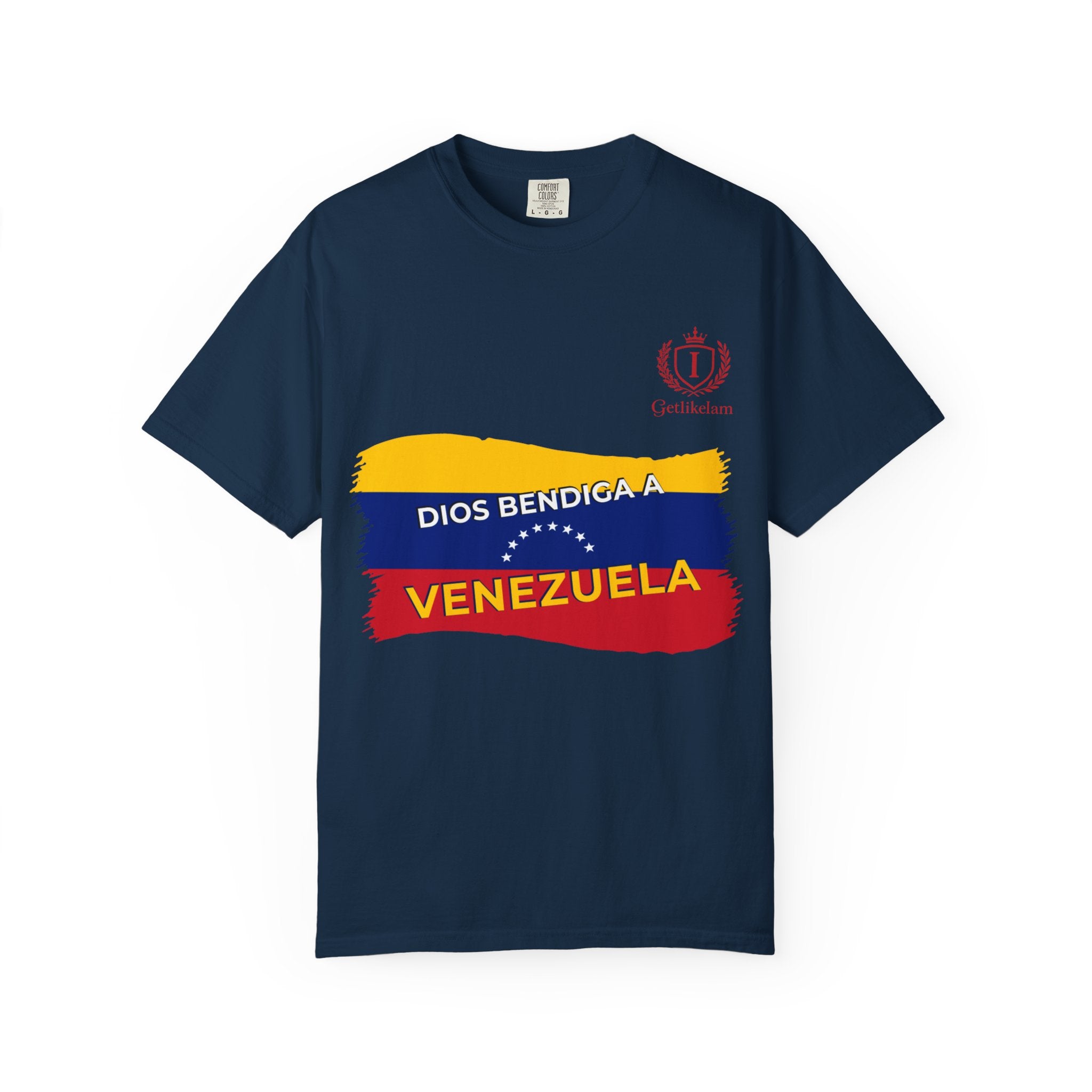Venezuela Flag T-Shirt — "Dios Bendiga a Venezuela" Patriotic Tee