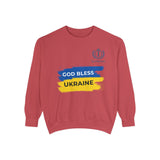 Sweatshirt — "God Bless Ukraine" Blue & Yellow Solidarity Crewneck