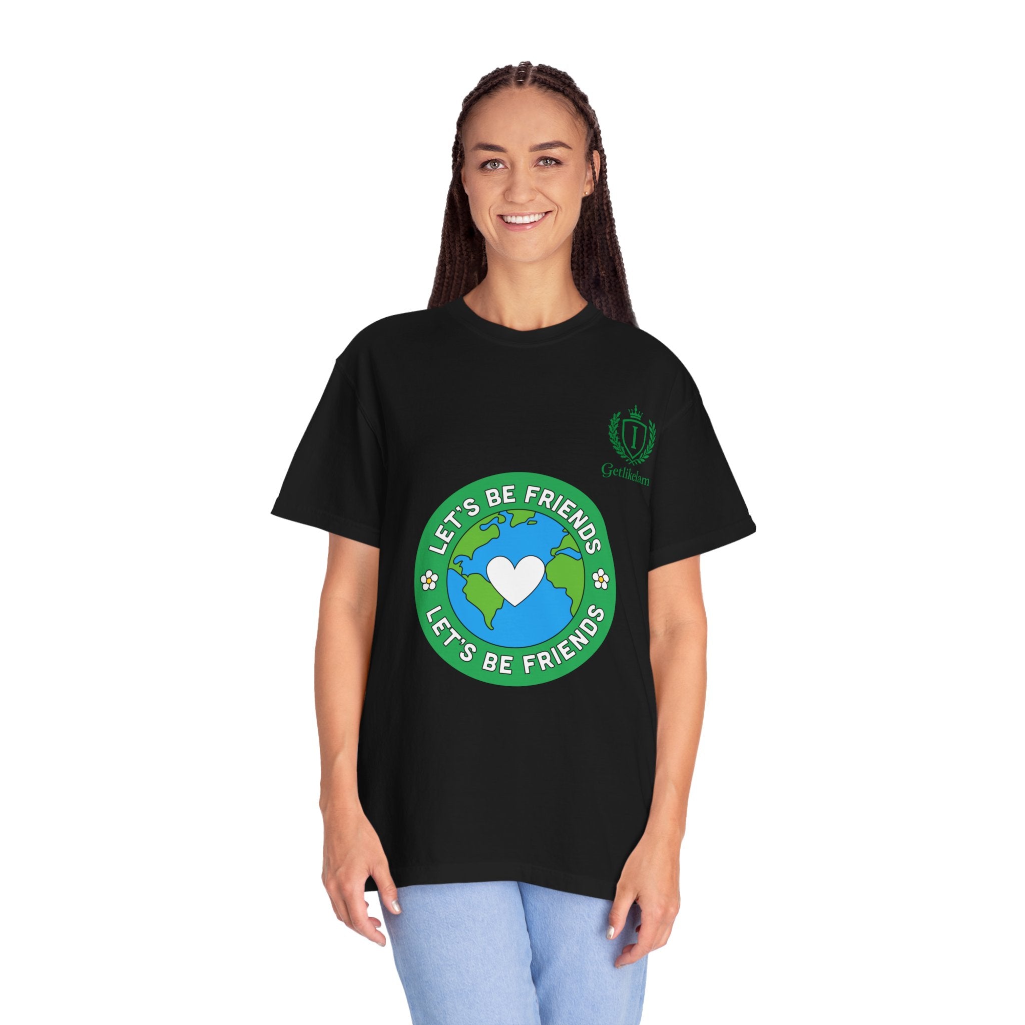 Let's Be Friends Earth Graphic T-Shirt