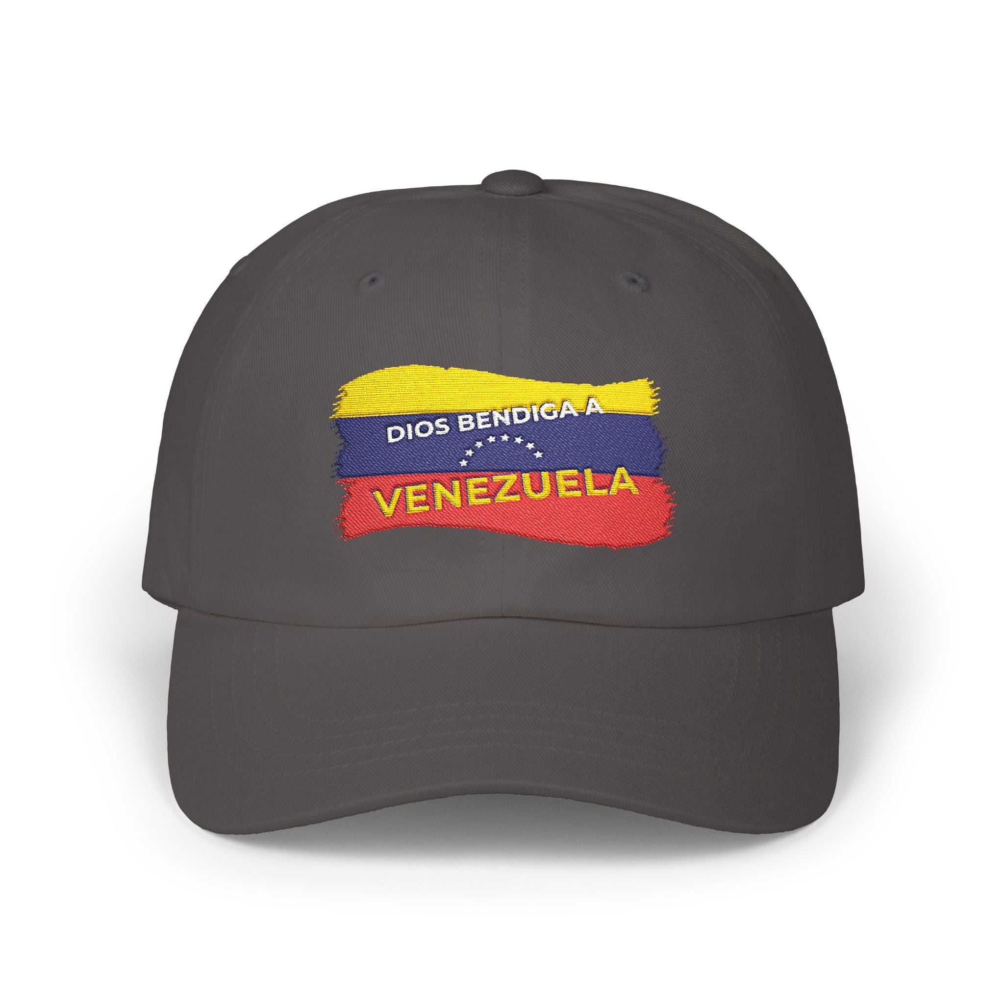 Venezuela Flag Dad Cap — "Dios Bendiga Venezuela" Embroidered Baseball Hat