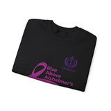 Rise Above Alzheimer's Crewneck Sweatshirt - Purple Ribbon Memory Awareness