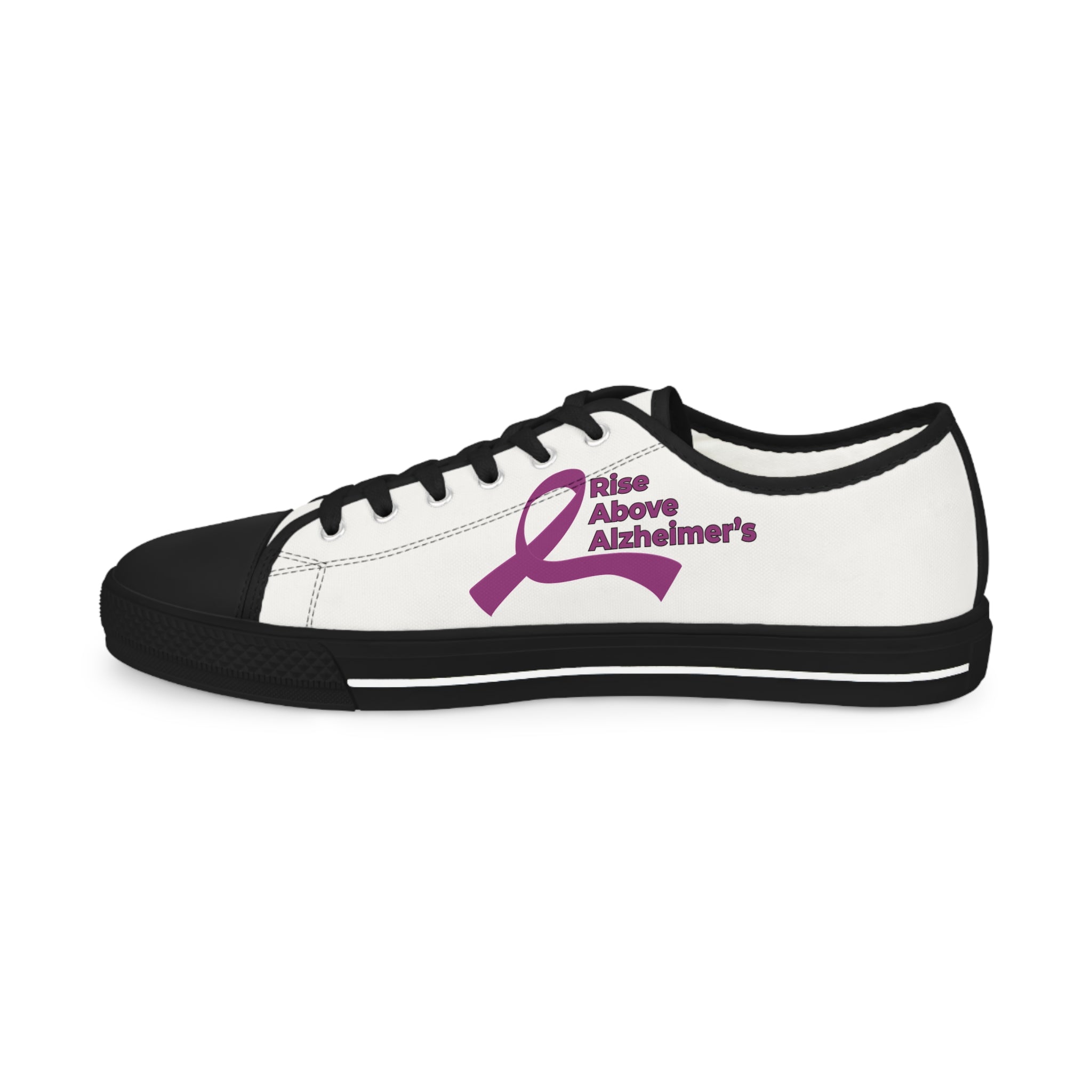 Low Top Sneakers — Rise Above Alzheimer's Purple Ribbon Awareness