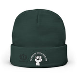 Embroidered "End Of Care With Attitude" Fist Knit Beanie