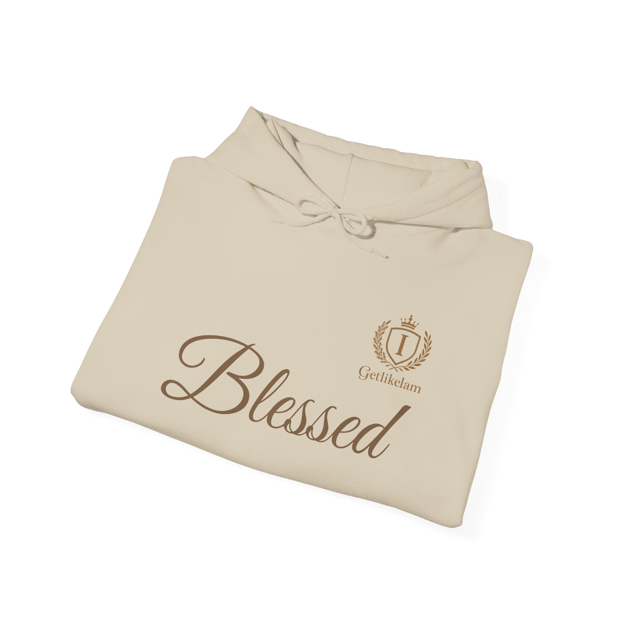 Blessed Script Hoodie — Minimal Faith Christian Sweatshirt