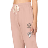 Embroidered Crest Sweatpants — Garment-Dyed Fleece Joggers