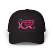 Classic cap with “Together We Beat Cancer” script lettering.