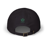 Redeemed Embroidered Dad Cap — White Baseball Hat with Green Script