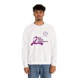 Rise Above Alzheimer's Crewneck Sweatshirt - Purple Ribbon Memory Awareness