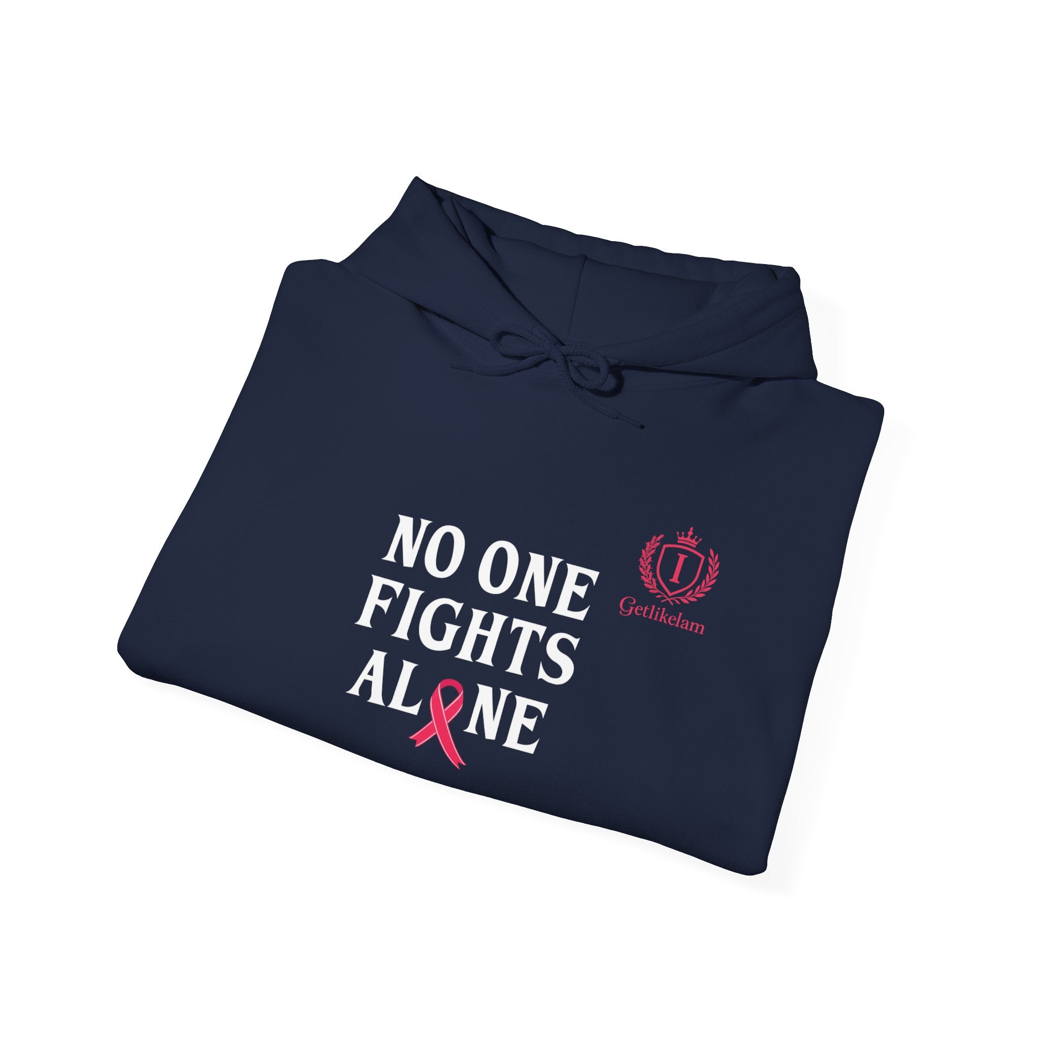 Cancer Awareness Hoodie — "No One Fights Alone" Support Hoodie