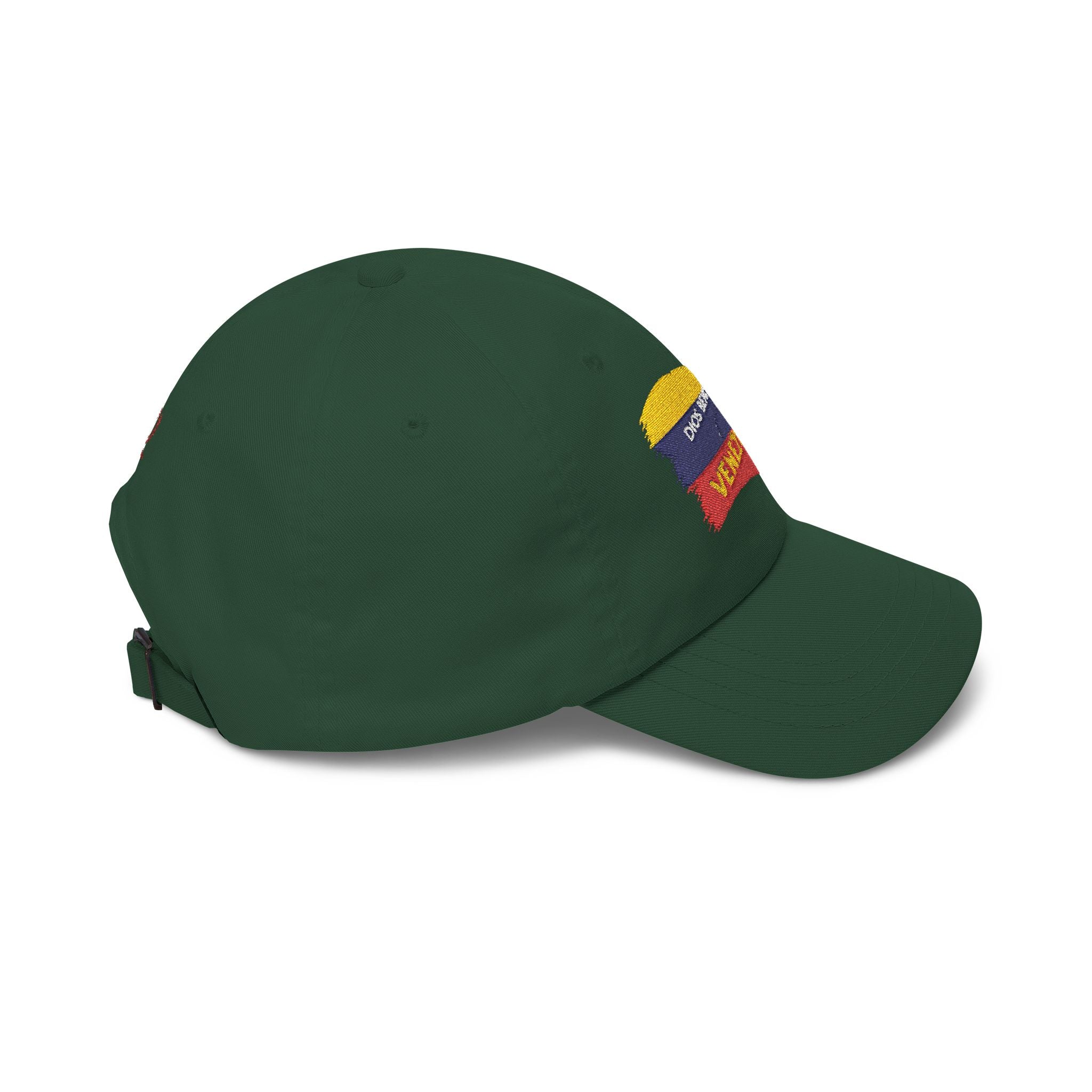 Venezuela Flag Dad Cap — "Dios Bendiga Venezuela" Embroidered Baseball Hat