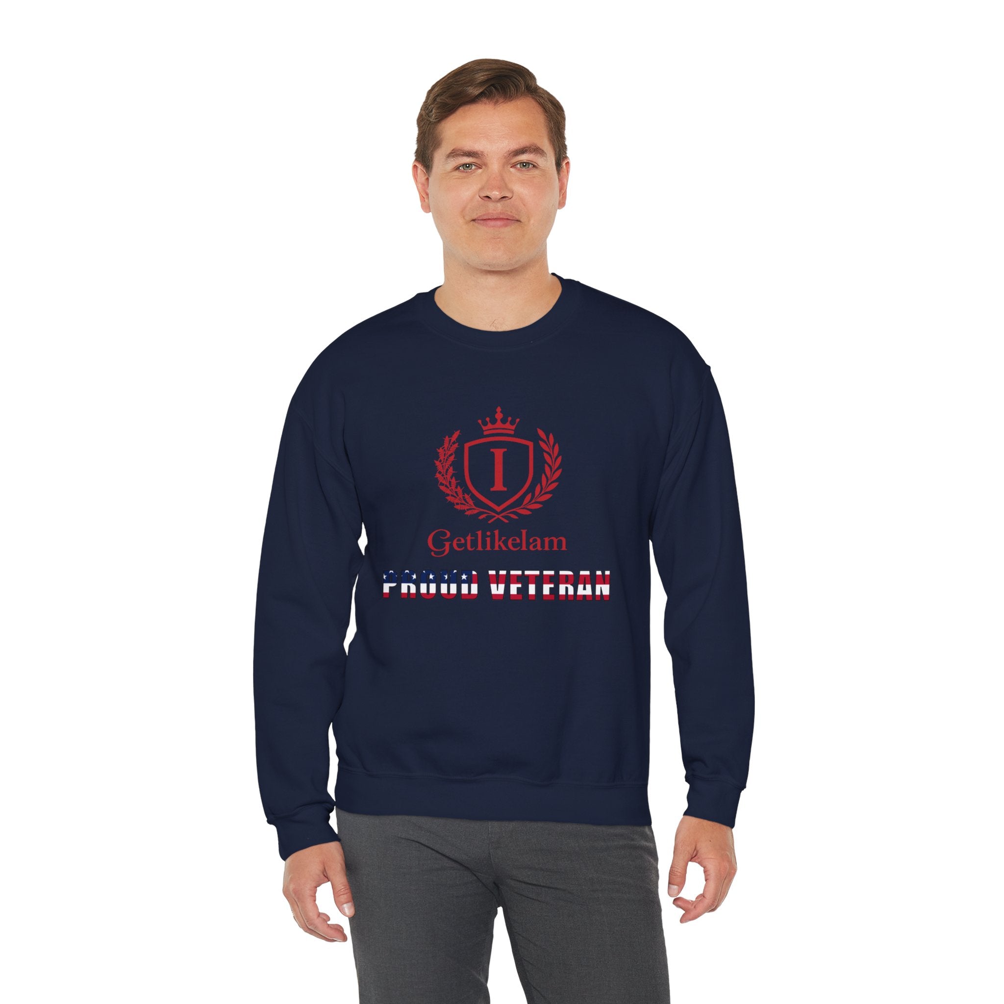 Unisex Crewneck Sweatshirt – Patriotic Military Tribute Sweatshirt for Veterans & USA Pride