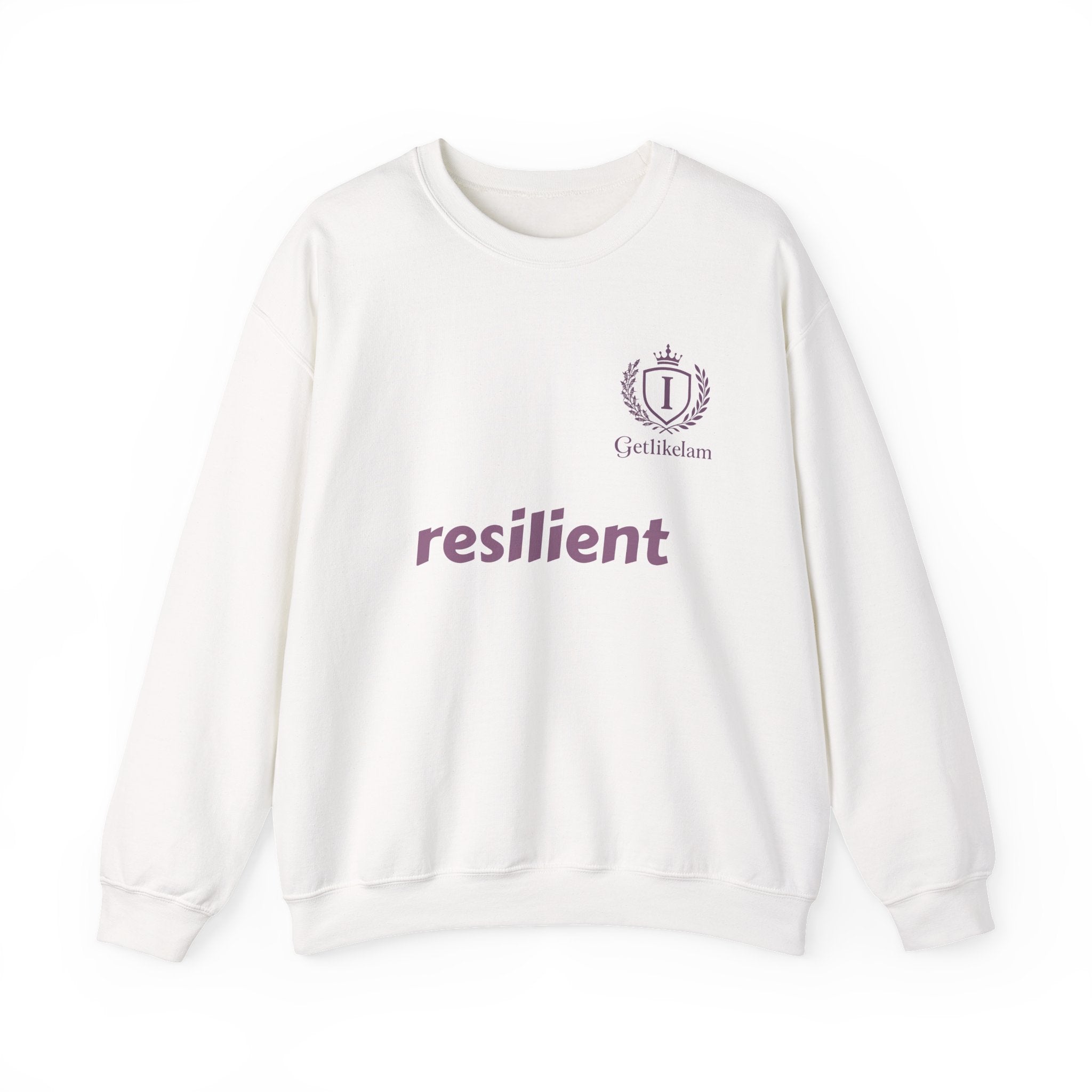 resilient Crewneck Sweatshirt — Minimal White Graphic Pullover