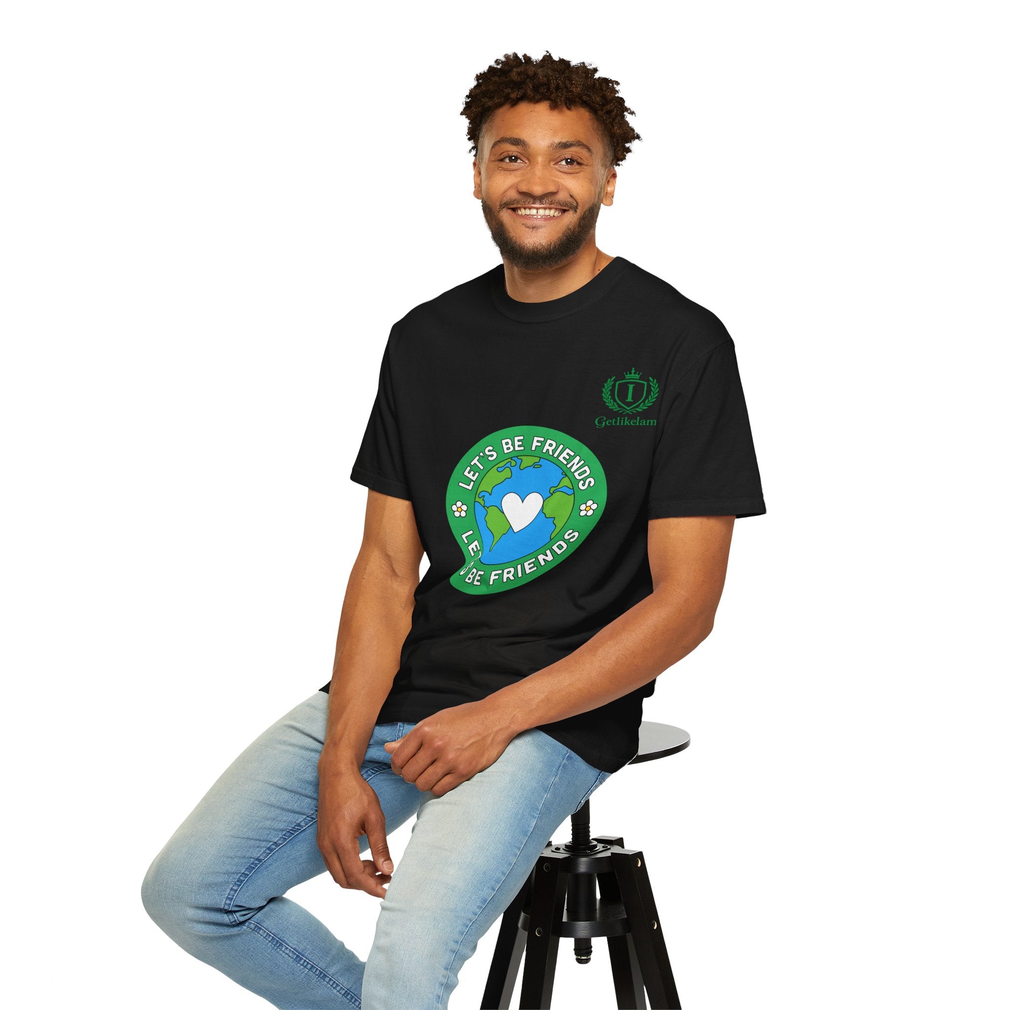 Let's Be Friends Earth Graphic T-Shirt
