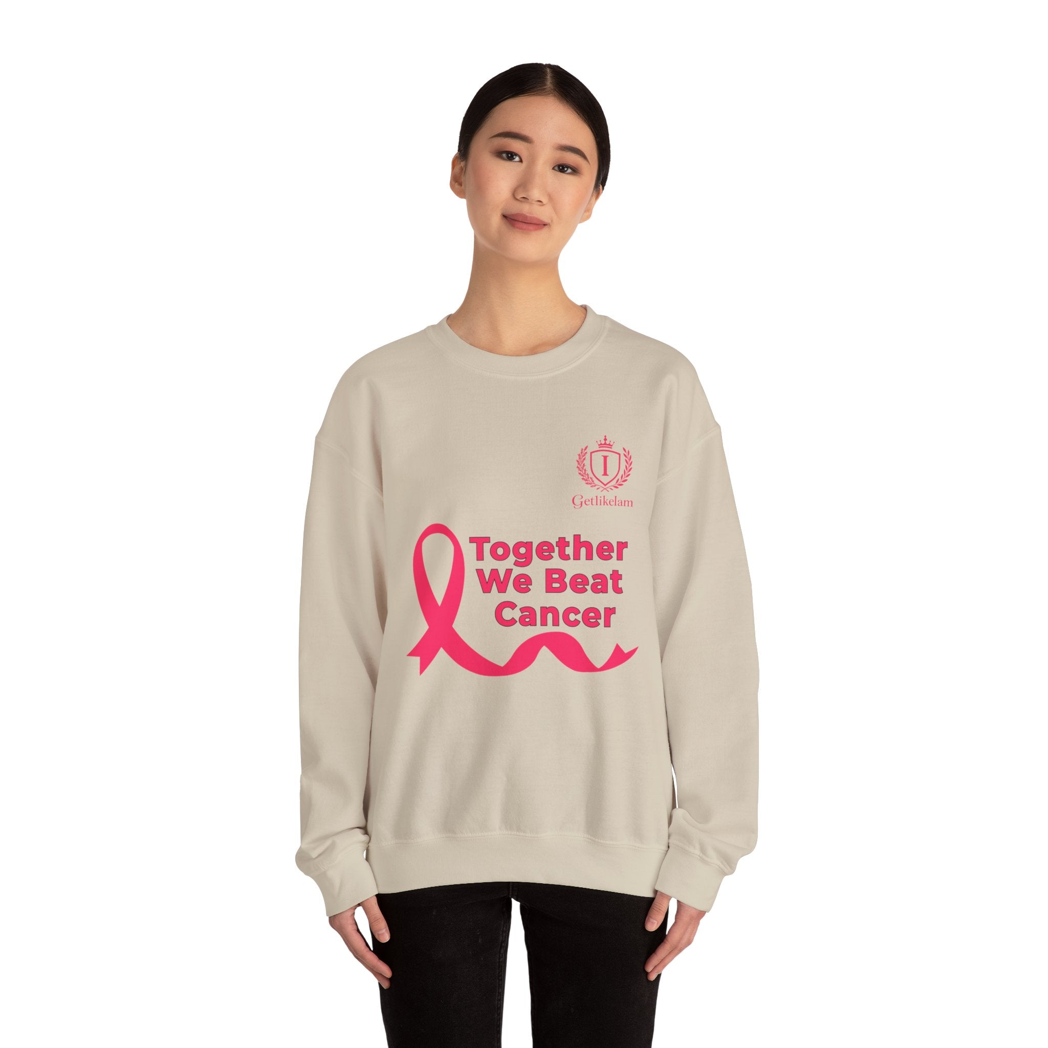 Cancer Awareness Crewneck - "Together We Beat Cancer" Sweatshirt