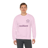 resilient Crewneck Sweatshirt — Minimal White Graphic Pullover
