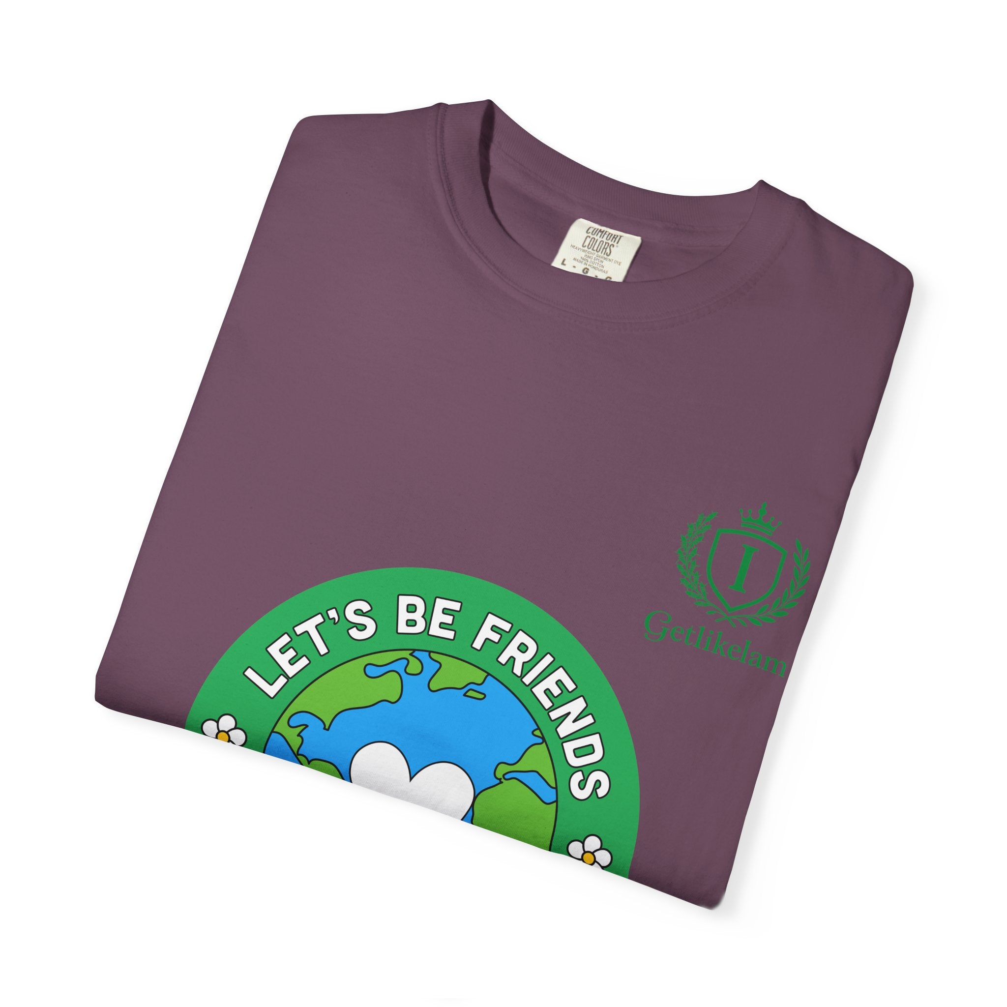 Let's Be Friends Earth Graphic T-Shirt