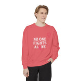 No One Fights Alone Sweatshirt — Cancer Awareness Crewneck