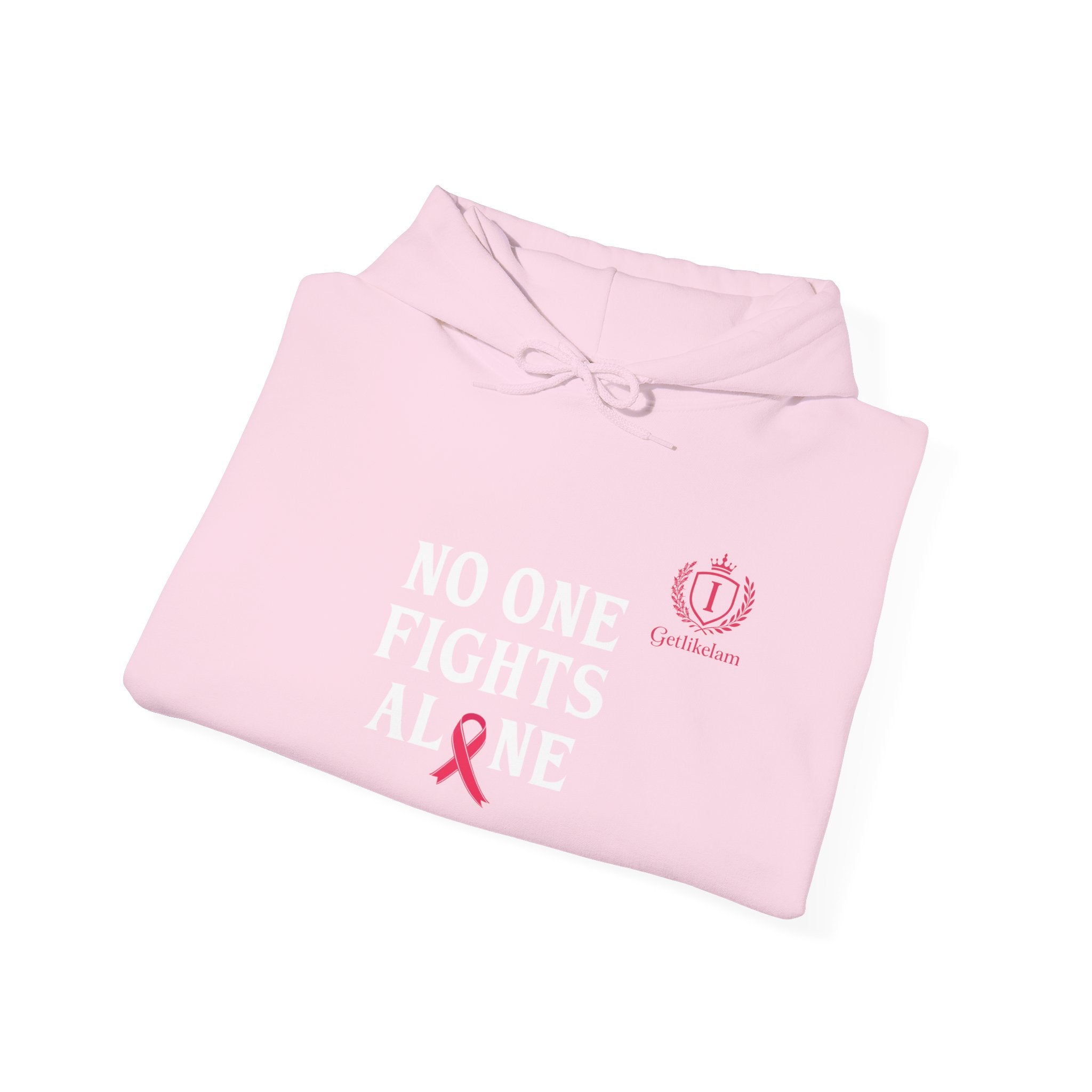 Cancer Awareness Hoodie — "No One Fights Alone" Support Hoodie