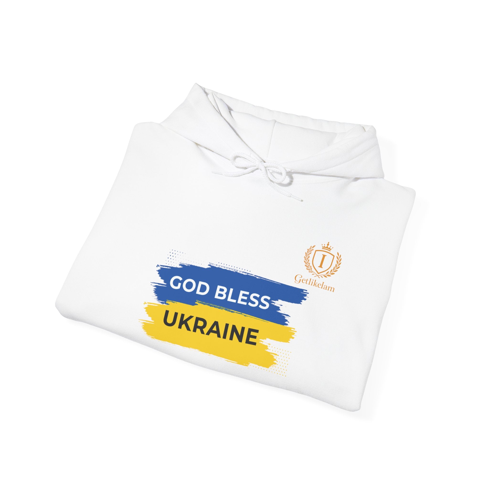 God Bless Ukraine Hoodie — Ukrainian Flag Map Support Sweatshirt