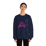 Rise Above Alzheimer's Crewneck Sweatshirt - Purple Ribbon Memory Awareness