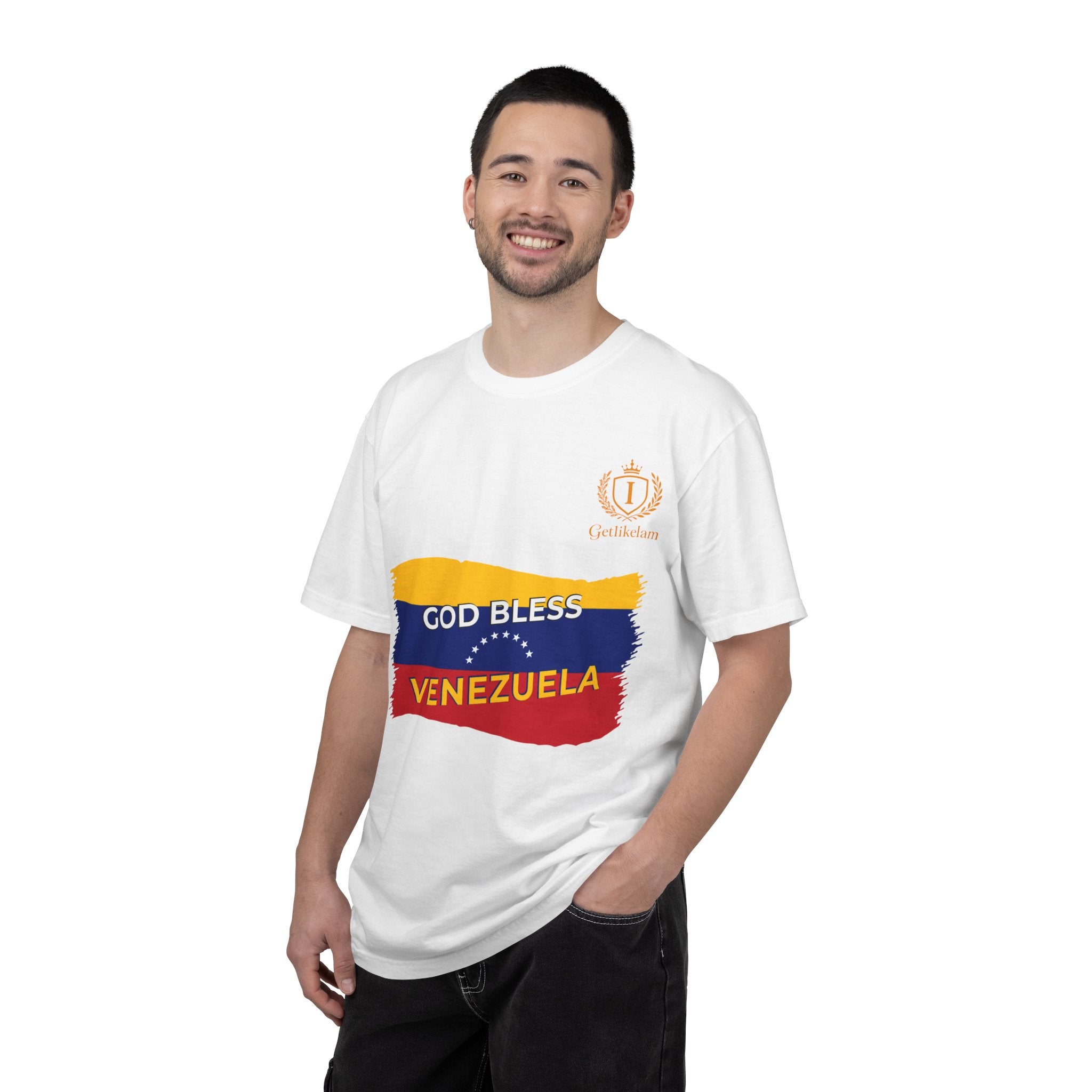 God Bless Venezuela T-Shirt — Venezuelan Flag Brushstroke Tee