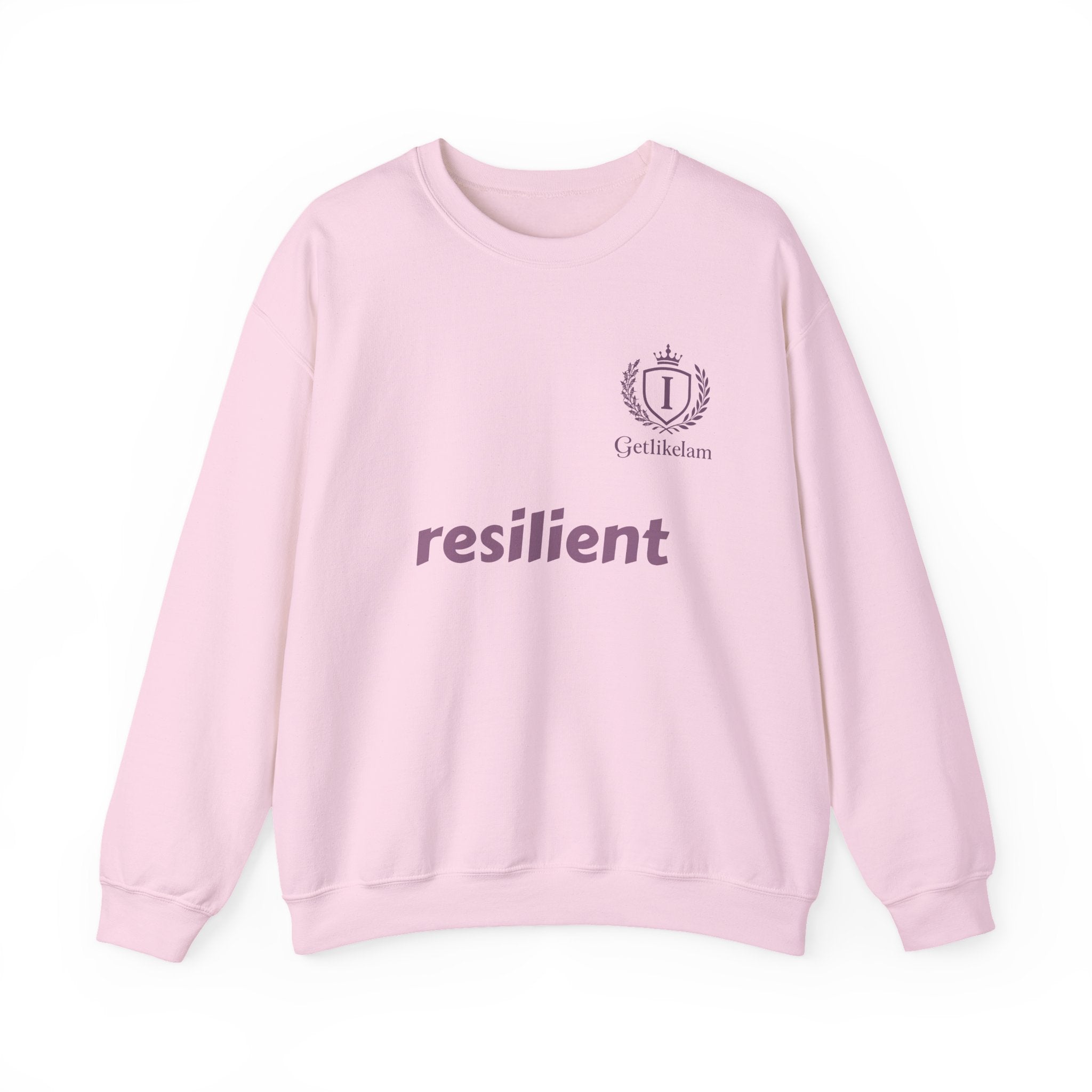 resilient Crewneck Sweatshirt — Minimal White Graphic Pullover