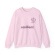 resilient Crewneck Sweatshirt — Minimal White Graphic Pullover