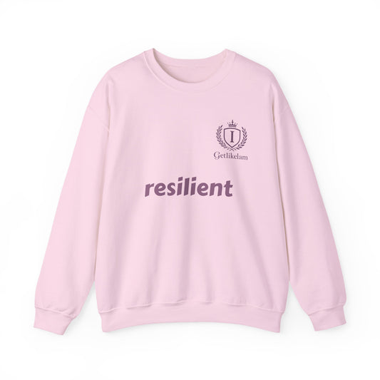resilient Crewneck Sweatshirt — Minimal White Graphic Pullover