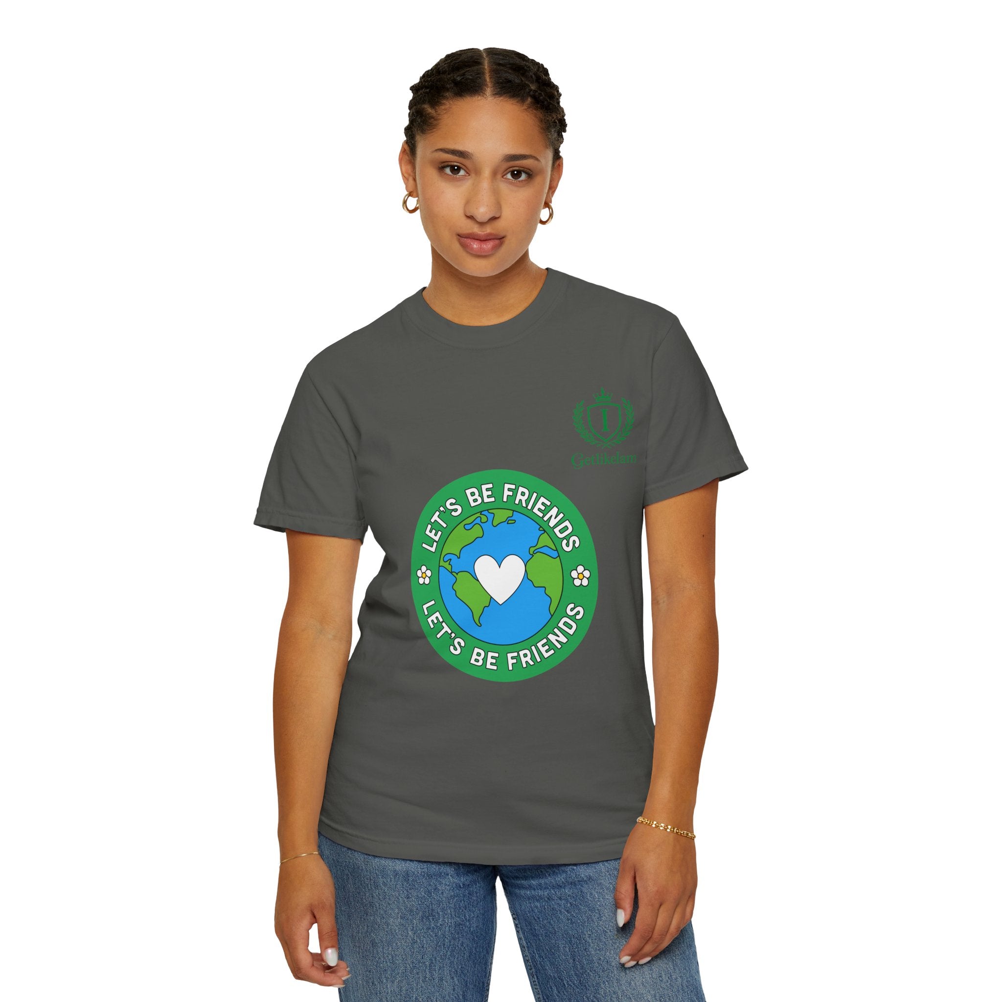 Let's Be Friends Earth Graphic T-Shirt