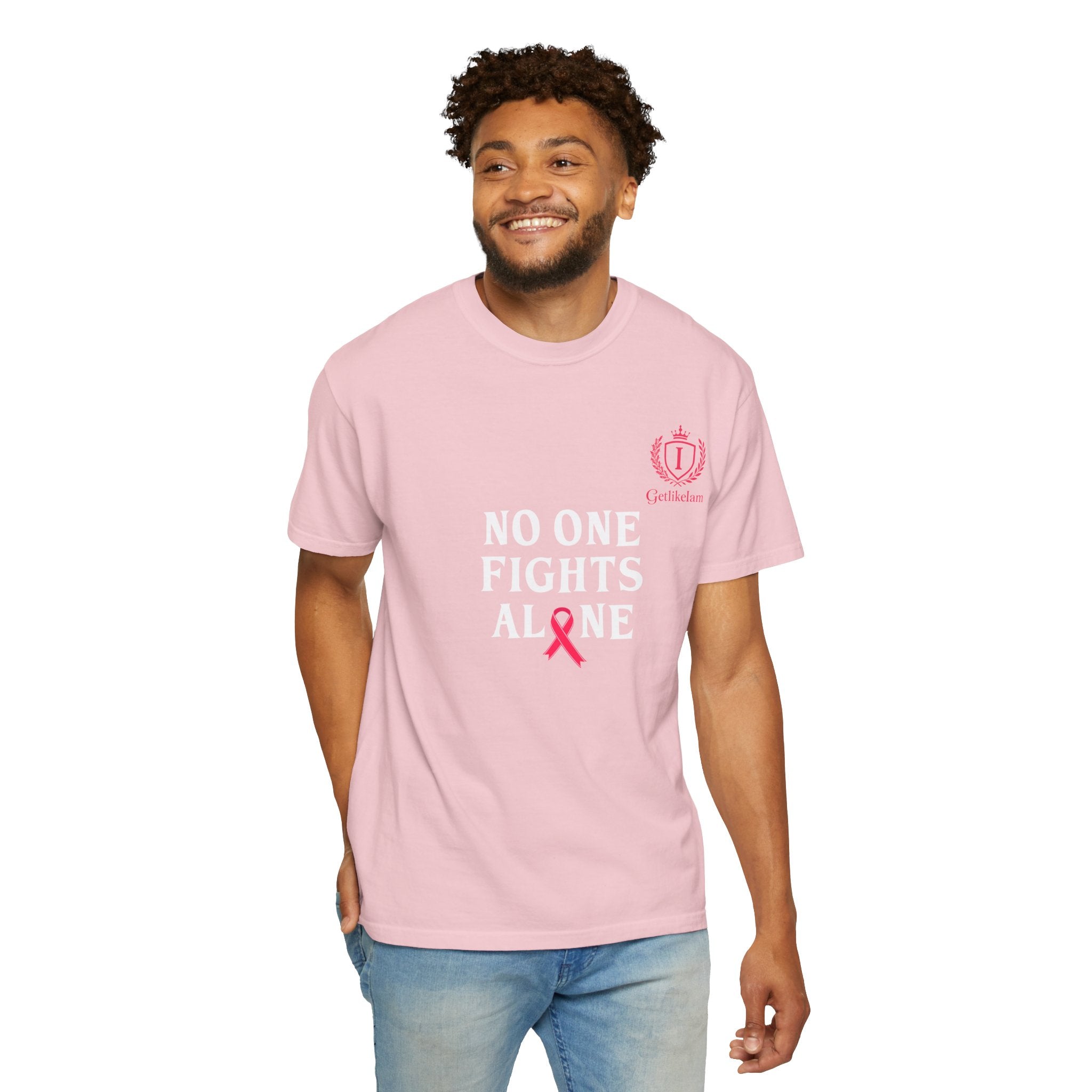No One Fights Alone T-Shirt — Cancer Awareness Support Tee