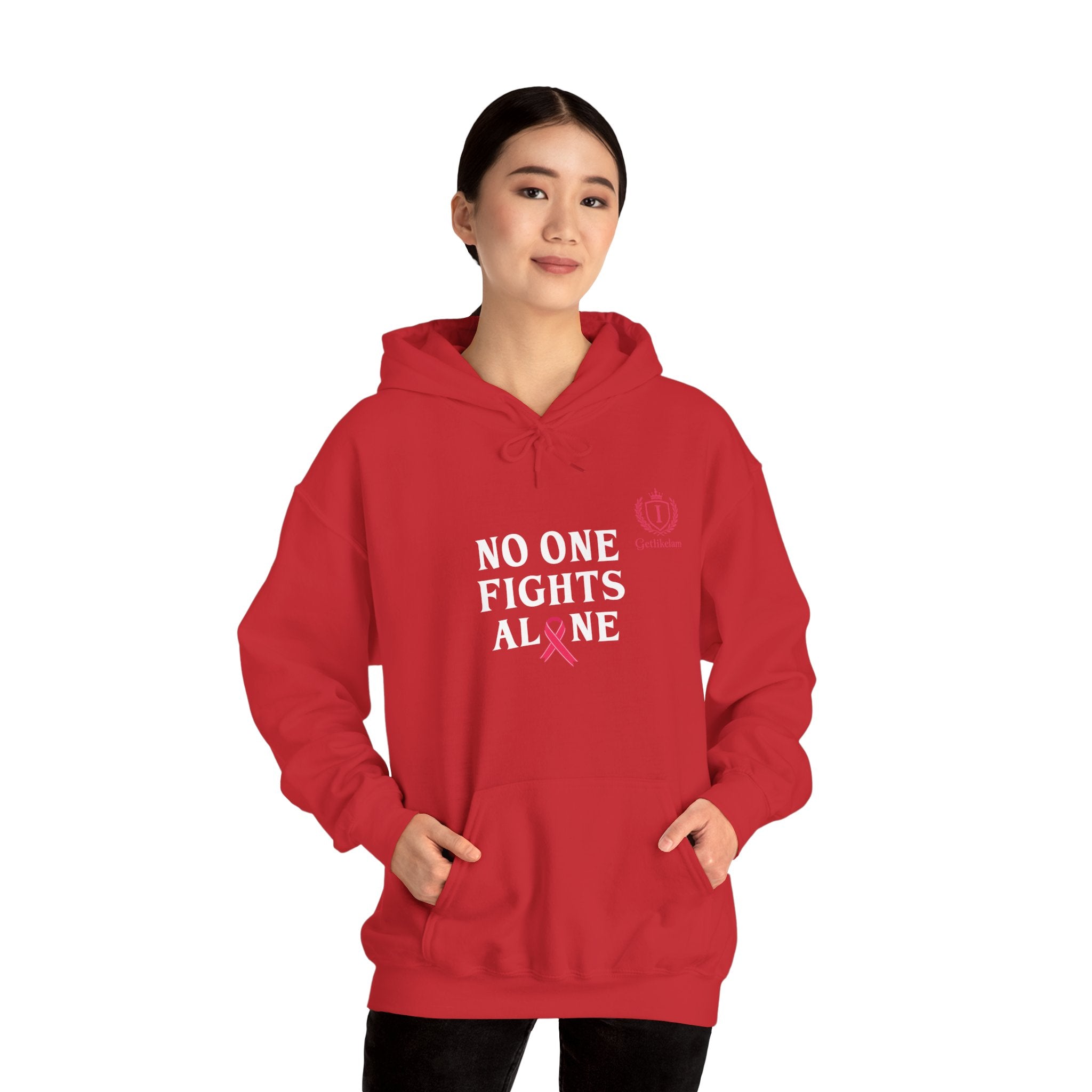 Cancer Awareness Hoodie — "No One Fights Alone" Support Hoodie