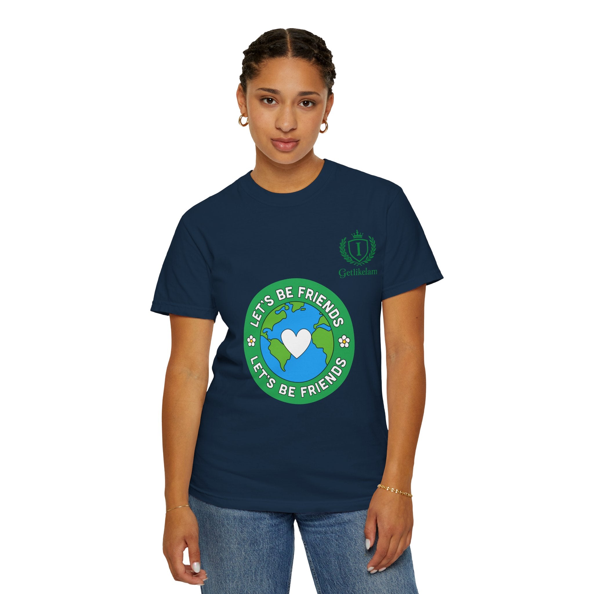 Let's Be Friends Earth Graphic T-Shirt