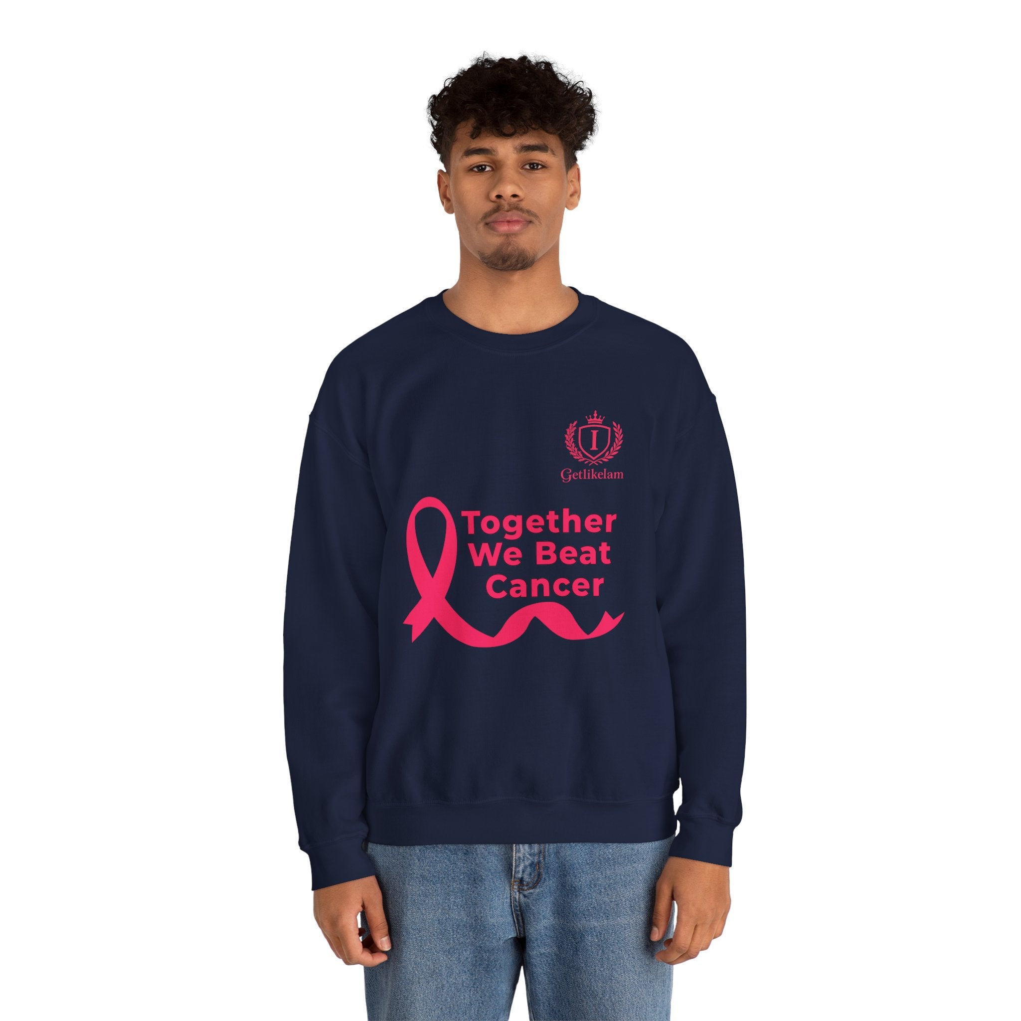 Cancer Awareness Crewneck - "Together We Beat Cancer" Sweatshirt